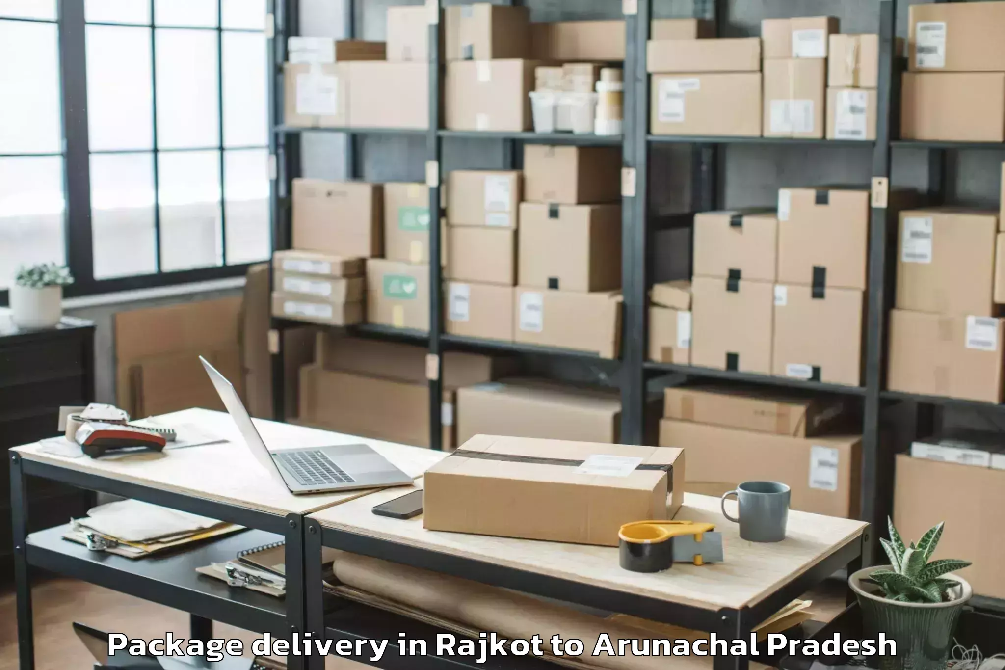 Professional Rajkot to Koronu Package Delivery